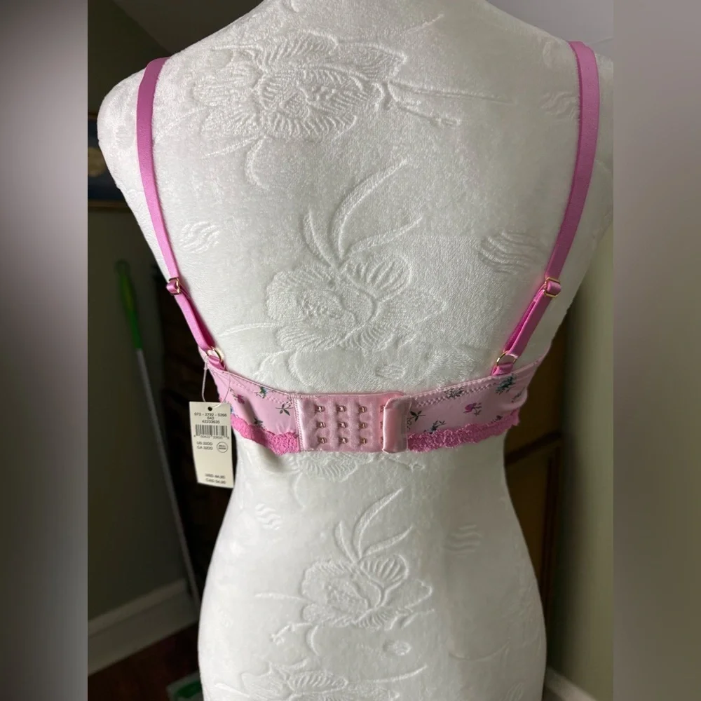 Aerie Balconette Style Floral Pink Bra NWT